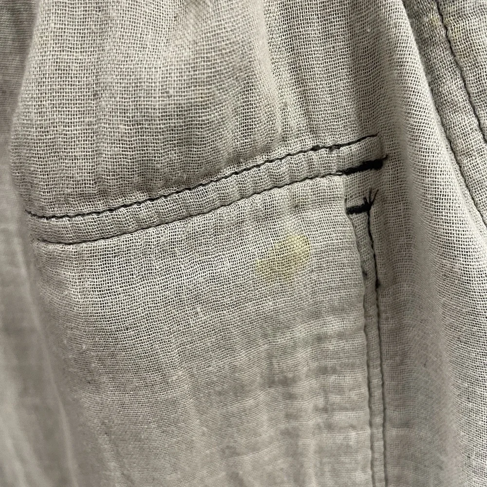 Converse Mens L Shirt‎ One Star Gray Button Up Pockets Long Sleeve 100% Cotton